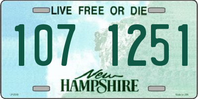 NH license plate 1071251