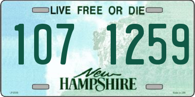 NH license plate 1071259