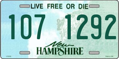 NH license plate 1071292