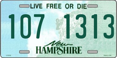 NH license plate 1071313