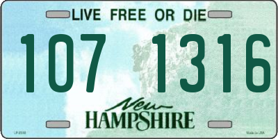 NH license plate 1071316