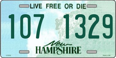 NH license plate 1071329