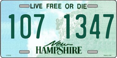 NH license plate 1071347