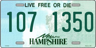 NH license plate 1071350
