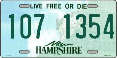 NH license plate 1071354