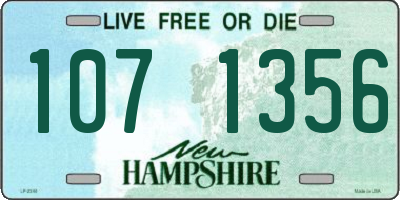 NH license plate 1071356