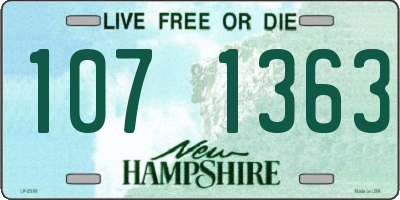NH license plate 1071363