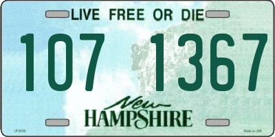 NH license plate 1071367