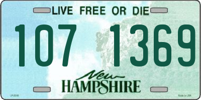 NH license plate 1071369