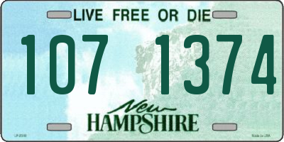 NH license plate 1071374