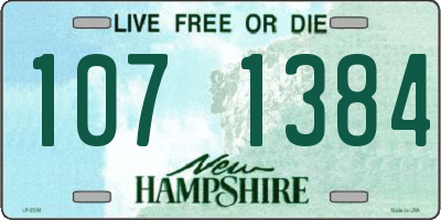 NH license plate 1071384