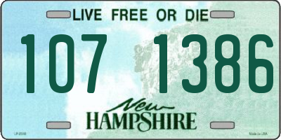 NH license plate 1071386
