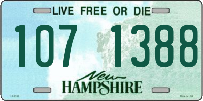 NH license plate 1071388
