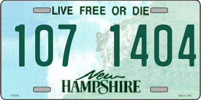 NH license plate 1071404