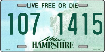 NH license plate 1071415