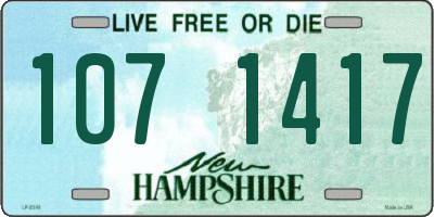 NH license plate 1071417