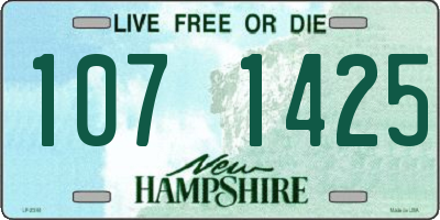 NH license plate 1071425