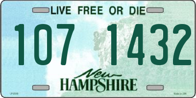NH license plate 1071432