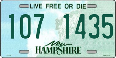 NH license plate 1071435