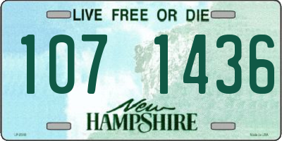 NH license plate 1071436