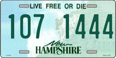 NH license plate 1071444