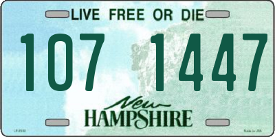 NH license plate 1071447