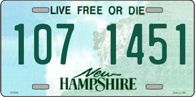 NH license plate 1071451