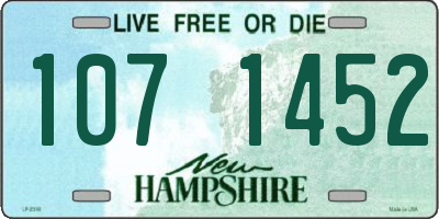 NH license plate 1071452