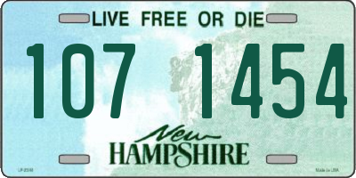 NH license plate 1071454