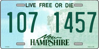 NH license plate 1071457