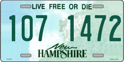 NH license plate 1071472