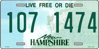 NH license plate 1071474
