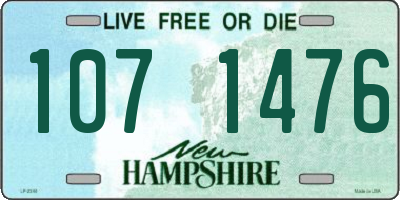 NH license plate 1071476