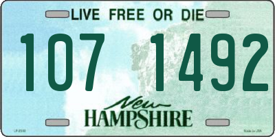 NH license plate 1071492