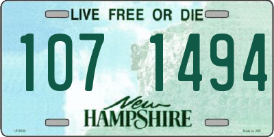 NH license plate 1071494