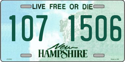 NH license plate 1071506