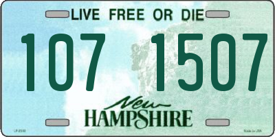 NH license plate 1071507