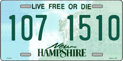 NH license plate 1071510