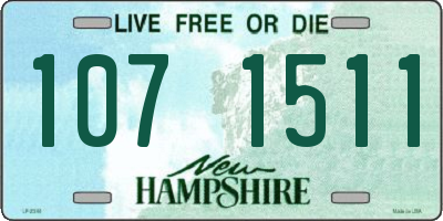 NH license plate 1071511
