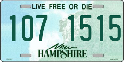 NH license plate 1071515