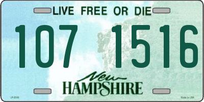 NH license plate 1071516