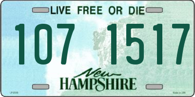 NH license plate 1071517