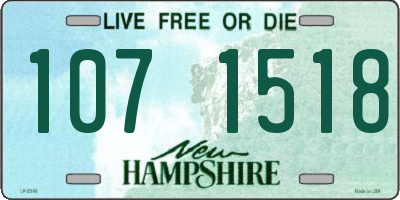 NH license plate 1071518