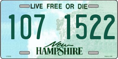NH license plate 1071522