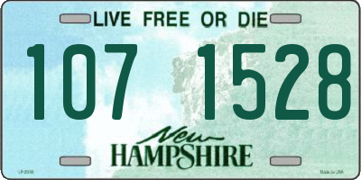 NH license plate 1071528