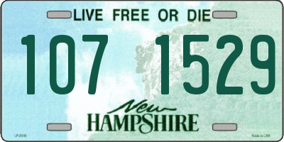 NH license plate 1071529