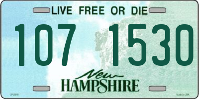 NH license plate 1071530