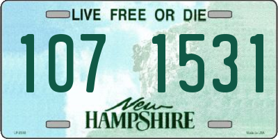 NH license plate 1071531