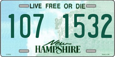 NH license plate 1071532