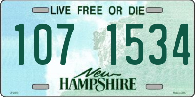 NH license plate 1071534